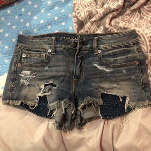 American Eagle Shortie Jean Shorts